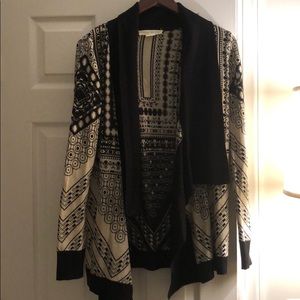 Black and Tan patterned sweater